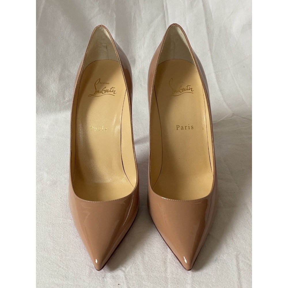 NEW IN BOX Christian Loubutin Kate 100 patent nude Size EU 39 / US 9 Retail $795 - Picture 5 of 12